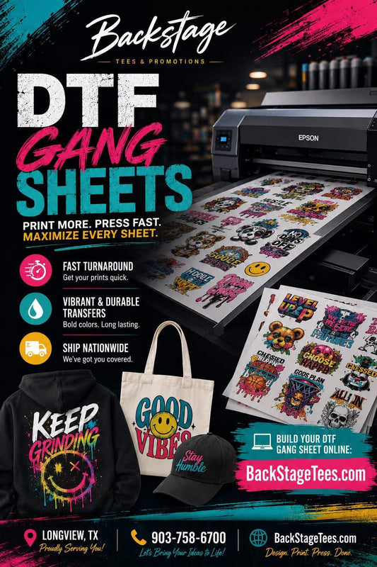 Custom DTF Gang Sheets | Fast Printing & Nationwide Shipping