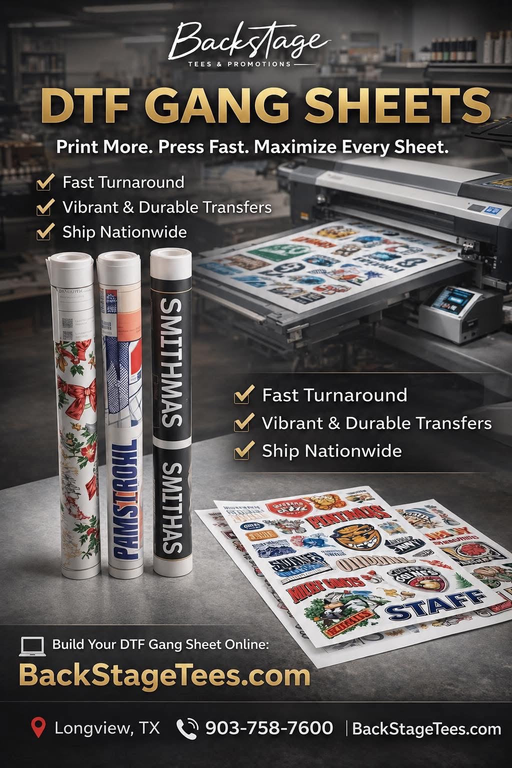 Custom DTF Gang Sheets | Fast Printing & Nationwide Shipping