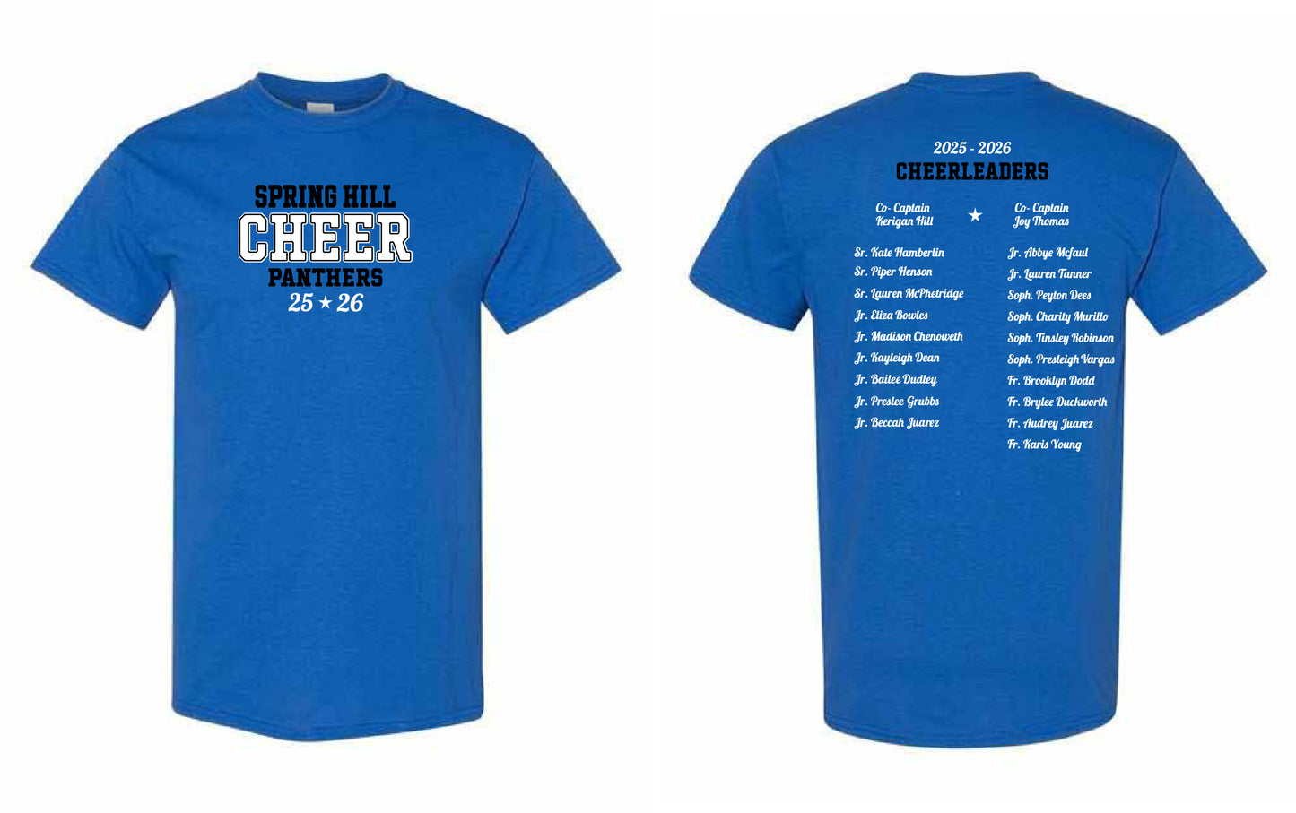 2025 SPRING HILL CHEER SHIRTS