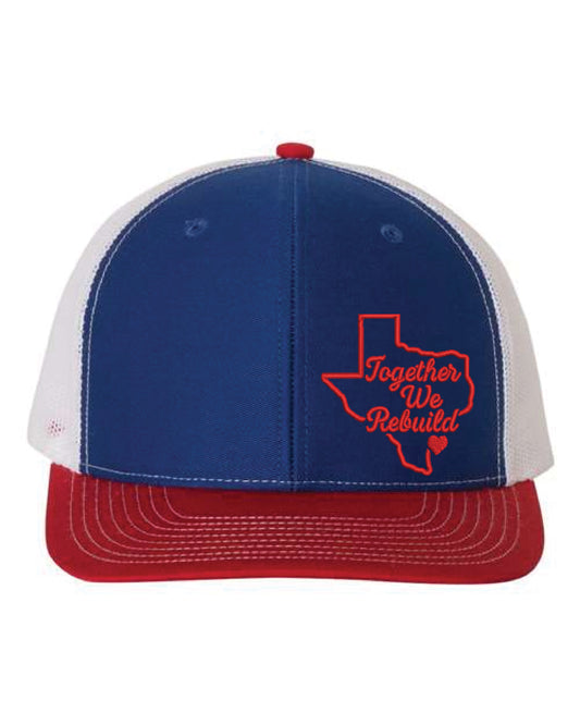 Together We Rebuild Hat | Blue front